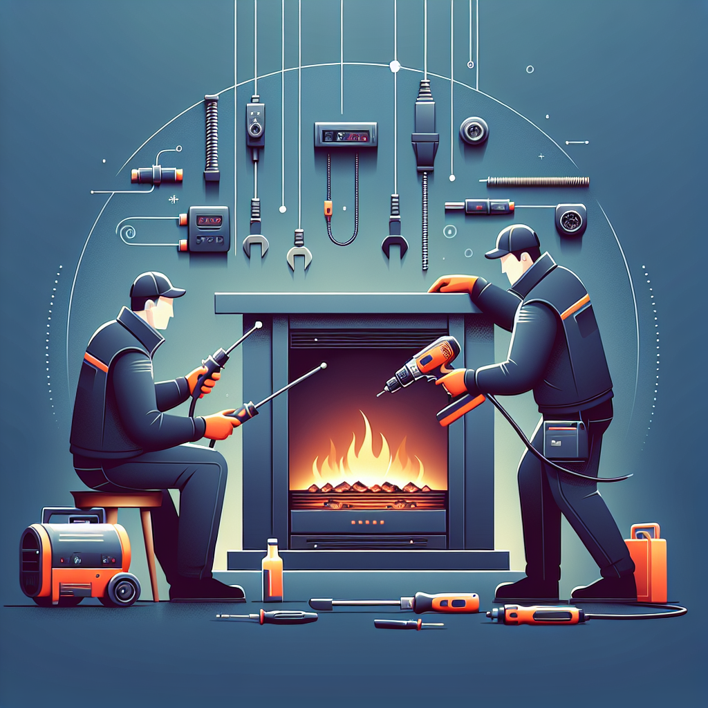 Elektrokamin-Installation